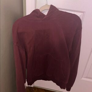 Aritzia perfect fit sweat fleece burgundy